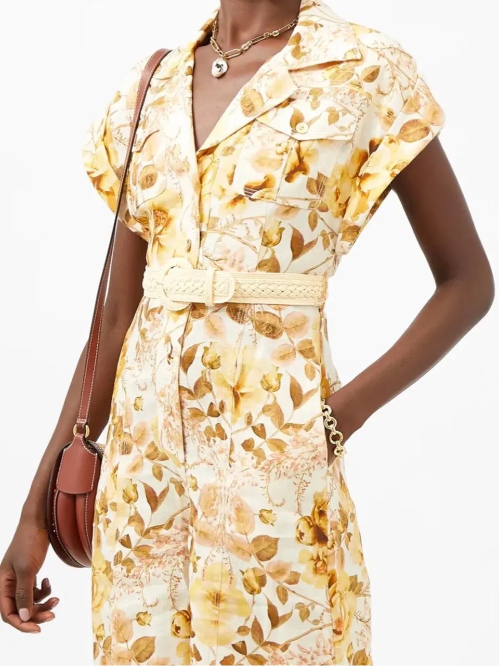ZIMMERMANN Rosa Crop Linen Jumpsuit Resort 2022 NWT